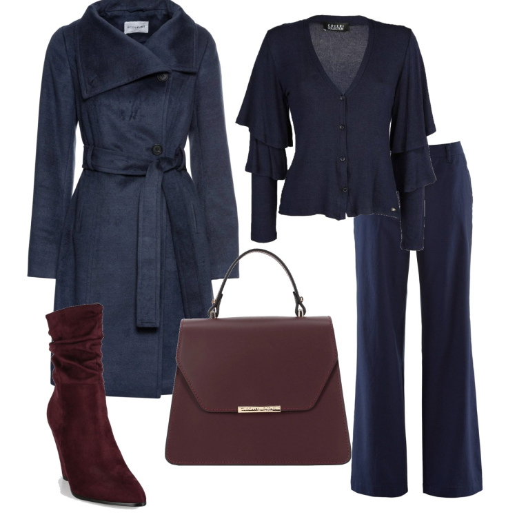 Outfit donna - Volant. Stile Bon Ton Abbinamento con borse a mano, pantaloni, cappotti, cardigans, stivaletti.