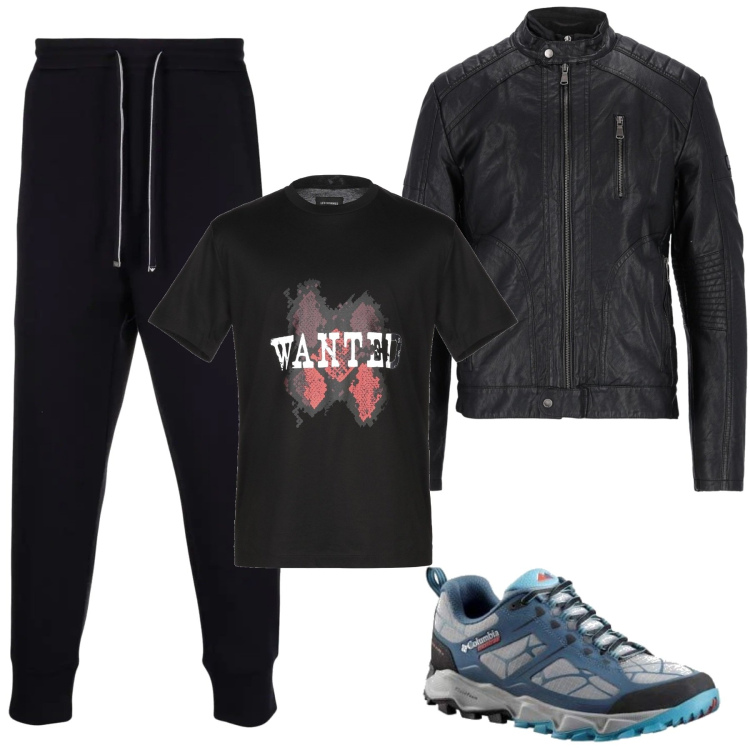 Outfit uomo - Wanted. Stile Trendy per Tutti i giorni. Abbinamento con cappotti, t-shirt, pantaloni, scarpe sportive.