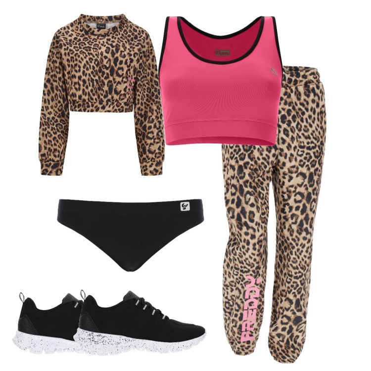 Outfit donna - Maculato per Freddy. Stile Sporty chic per Tutti i giorni. look ideale per Tall. Abbinamento con slip, pantaloni, felpe, sneakers, reggiseni.