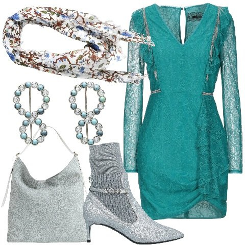 Outfit donna - STIVALI YOOX: must-have della stagione. Stile Chic per Cerimonia. Abbinamento con vestiti corti, stivaletti, sciarpe, borse a mano, orecchini.