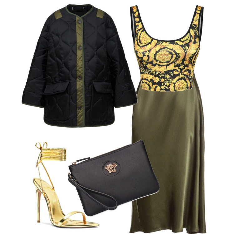 Outfit donna - Fall in love. Stile Glamour per Cerimonia. Abbinamento con gonne longuette, top, giacche, sandali in pelle, pochette.