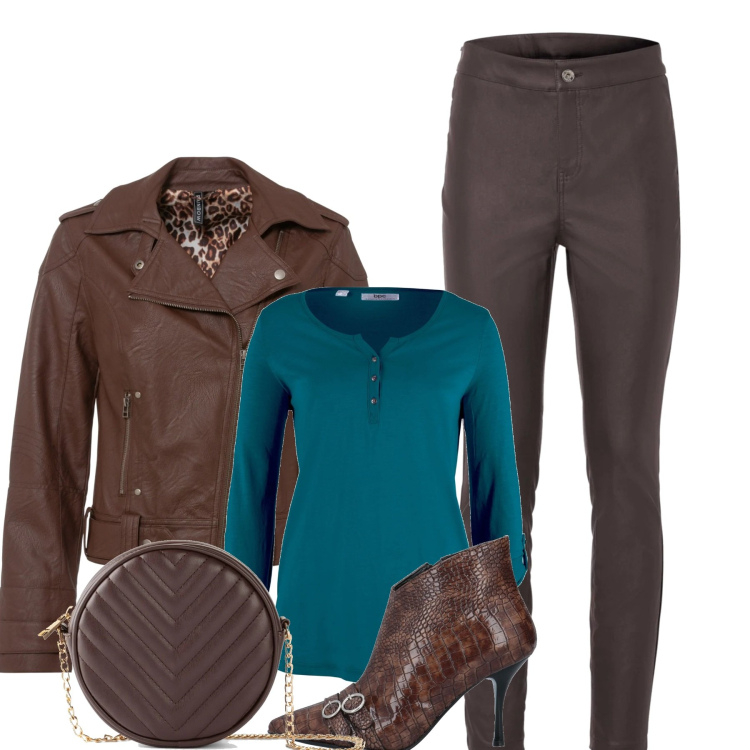 Outfit donna - In città. Stile Casual chic per Tutti i giorni. Abbinamento con cardigans, pantaloni, giacche, borse a tracolla, stivaletti.