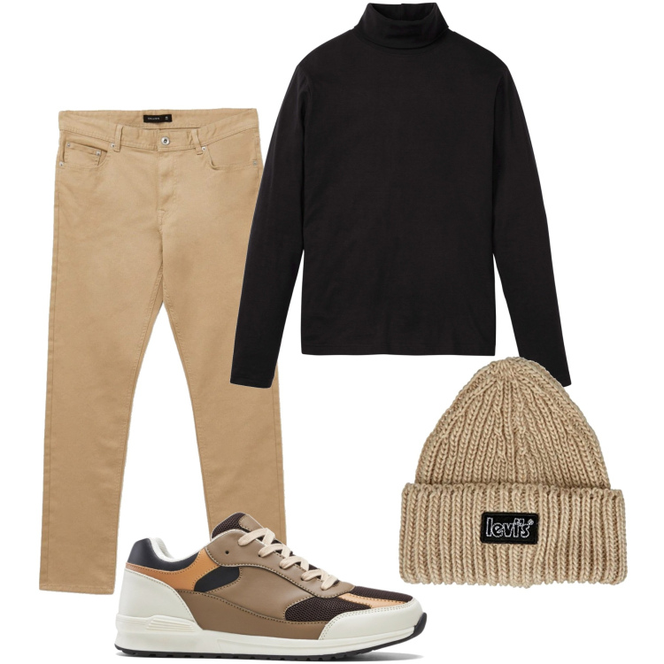 Outfit uomo - I colori dell\'autunno. Stile Urban per Serata speciale. Abbinamento con maglieria, sneakers, pantaloni, berretti.