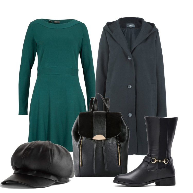 Outfit donna - Ghost outfitter - BonPrix black friday. Stile Casual per Tutti i giorni. Abbinamento con stivali, vestiti, cappotti, zaini, cappelli con visiera.