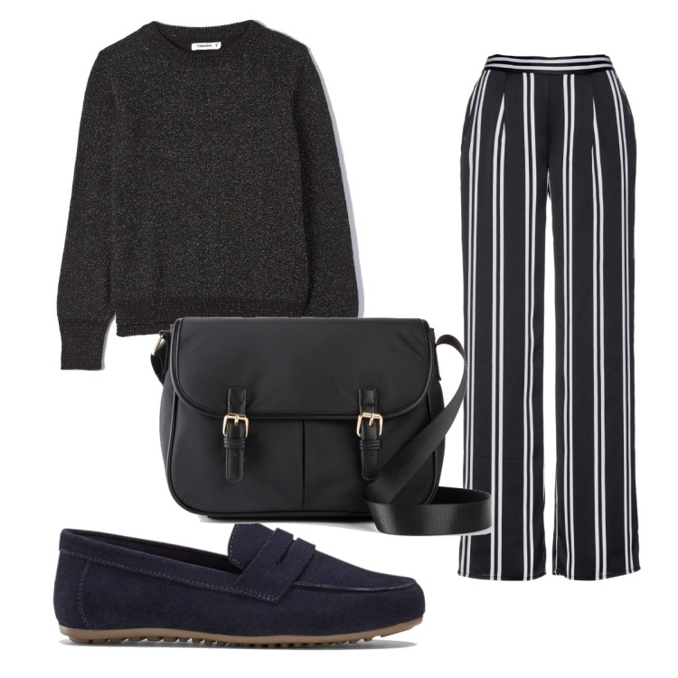Outfit donna - Total look #1449387. Stile Minimal per Tutti i giorni. Abbinamento con mocassini, pantaloni, vestiti da spiaggia, maglieria.