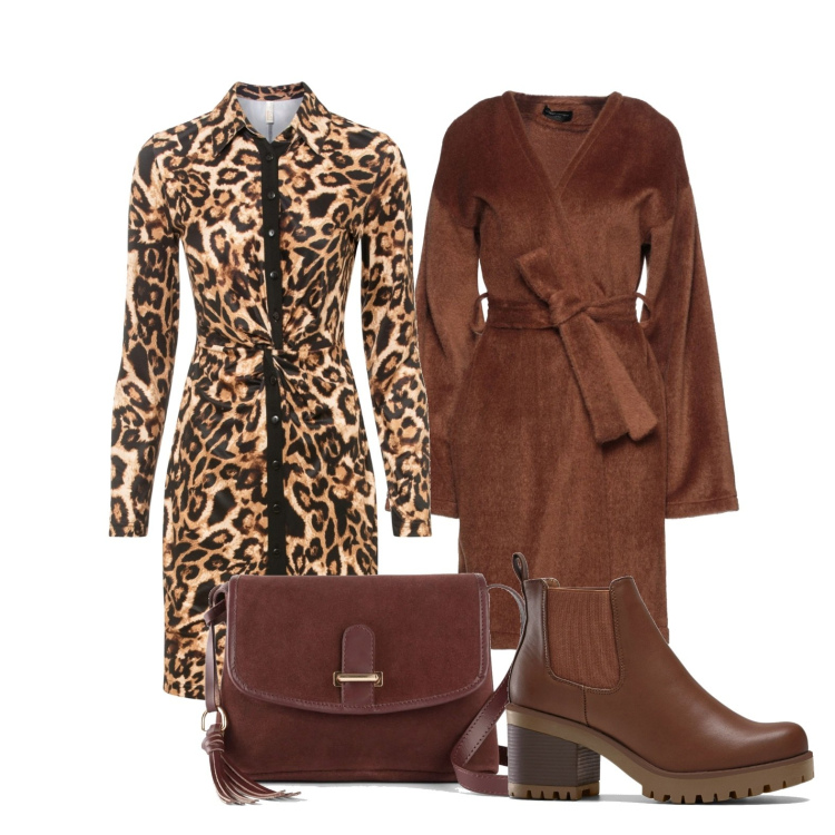 Outfit donna - Per chi vuole farsi notare. Stile Glamour per Tutti i giorni. Abbinamento con stivaletti chelsea, vestiti chemisier, borse a tracolla, cappotti.