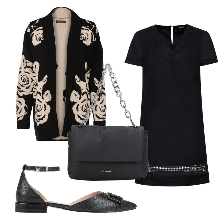 Outfit donna - Total look #1451050. Stile Trendy per Tutti i giorni. Abbinamento con vestiti, cardigans, ballerine, borse a mano.