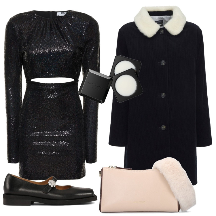 Outfit donna - Beautiful scary 2. Stile Chic per Serata fuori. Abbinamento con cappotti, scarpe col tacco, borse a spalla, vestiti, profumi.
