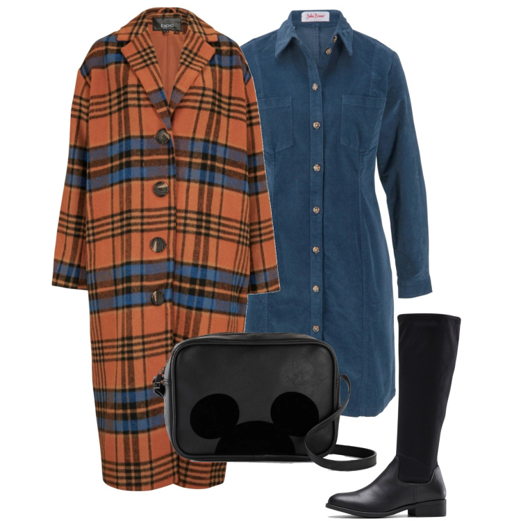 Outfit donna - BonPrix sconti Pre Black Friday. Stile Casual per Scuola/Università. Abbinamento con vestiti, cappotti, stivali, borse a tracolla.