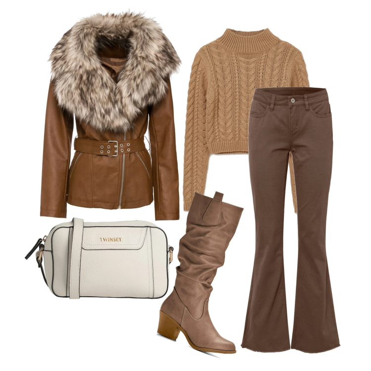 Outfit donna - Mi sfumo così. Stile Casual chic per Tutti i giorni. Abbinamento con stivali, pantaloni, giacche, borse a tracolla, maglieria.