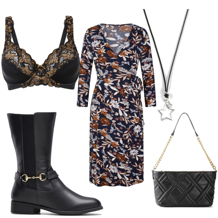 Outfit donna - Sconti Bon Prix! Il ciondolo trendy. Stile Trendy per Tutti i giorni. Abbinamento con stivali, vestiti, reggiseni, borse a mano, collane.
