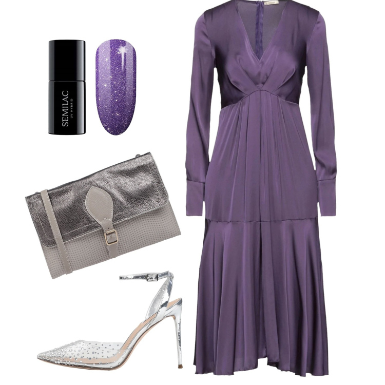 Outfit donna - Il sandalo gioiello. Stile Chic per Serata fuori. Abbinamento con décolleté, vestiti midi/longuette, borse a tracolla, smalti.