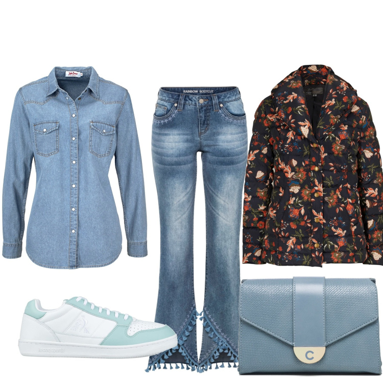 Outfit donna - Total look #1456958. Stile Basic per Tutti i giorni. Abbinamento con camicie, costumi interi, giacche, sneakers, borse a tracolla.