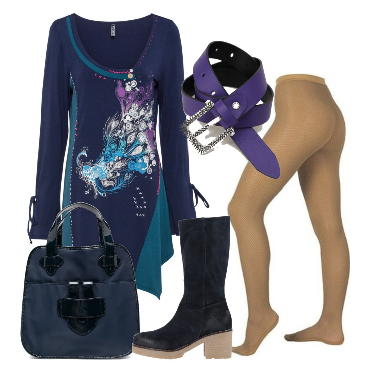 Outfit donna - Ghost outfitter - tutta coperta. Stile Casual per Tutti i giorni. Abbinamento con collant, stivali, cinture, jeans strappati, collant, borse tote.