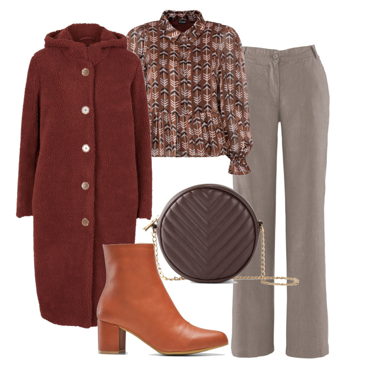Outfit donna - BonPrix Black Friday. Stile Chic per Tutti i giorni. Abbinamento con pantaloni, bluse, ecopellicce, borse a tracolla, stivaletti.