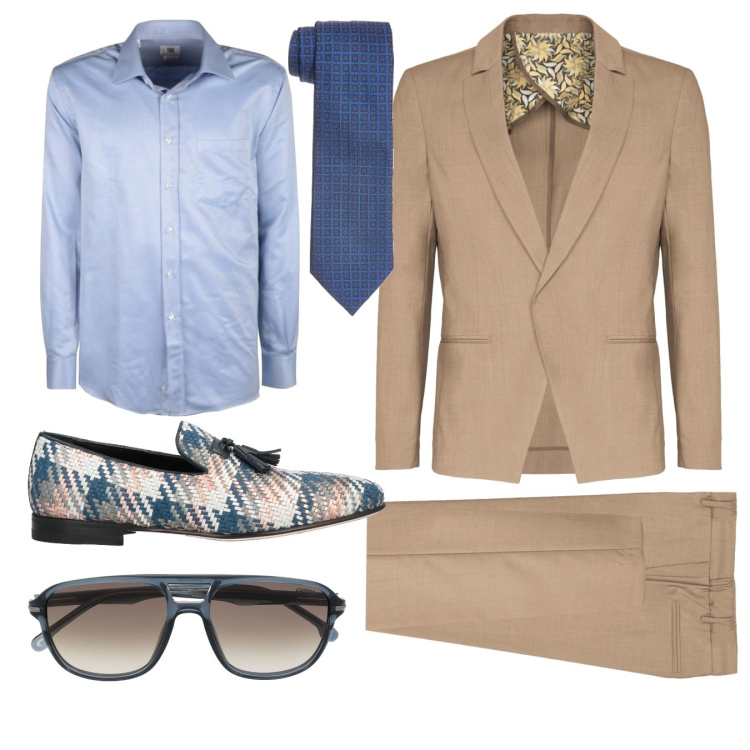 Outfit uomo - Tutto perfetto. Stile Business/Elegante per Serata speciale. Abbinamento con camicie, abiti, occhiali da sole, scarpe stringate, cravatte.