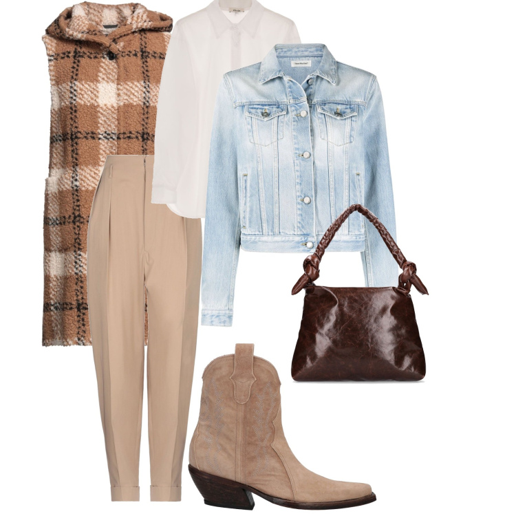 Outfit donna - Everyday. Stile Casual per Tutti i giorni. Abbinamento con pantaloni, cappotti, stivaletti, giacche, camicie, borse a spalla.