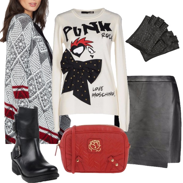 Outfit donna - Punk rock. Stile Urban per Scuola/Università.