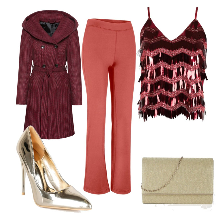 Outfit donna - Natale Bantoa : oggi è festa!. Stile 70s per Cerimonia. Abbinamento con vestiti chemisier, cappotti, top, pochette, décolleté.