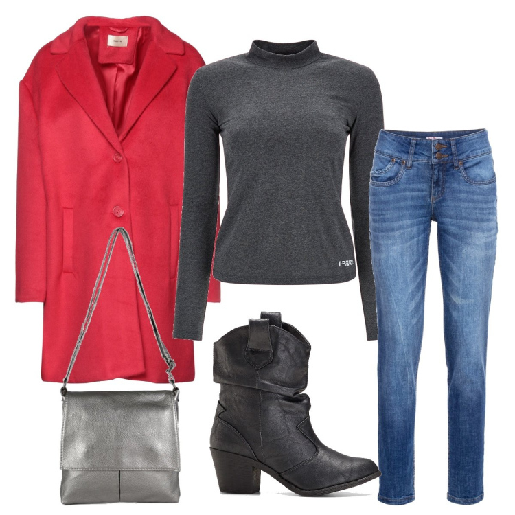Outfit donna - Con i camperos. Stile Casual per Tutti i giorni. Abbinamento con stivaletti texani, jeans mom, cappotti, borse a tracolla, maglieria.