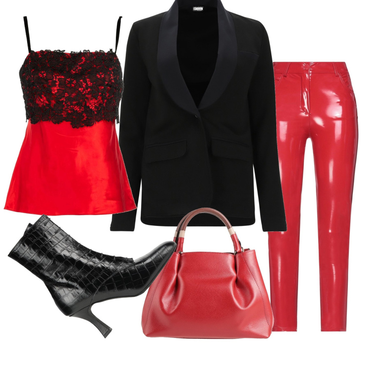 Outfit donna - Total look #1481760. Abbinamento con pantaloni, borse a mano, stivaletti, bluse, blazer.