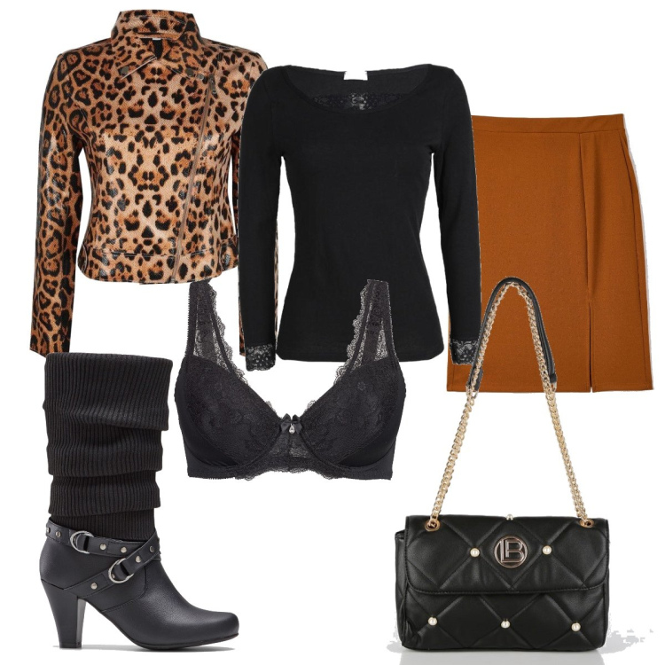 Outfit donna - Stivali neri con fibbie e calzini. Stile Vintage retrò per Tutti i giorni. Abbinamento con stivali, reggiseni, giacche, maglieria, borse a mano, gonne.