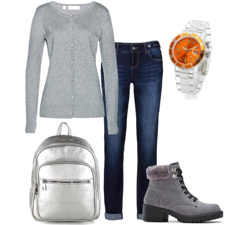 Outfit donna - Le polacchine. Stile Casual per Scuola/Università. Abbinamento con jeans boyfriend, cardigans, stivaletti, zaini, orologi.