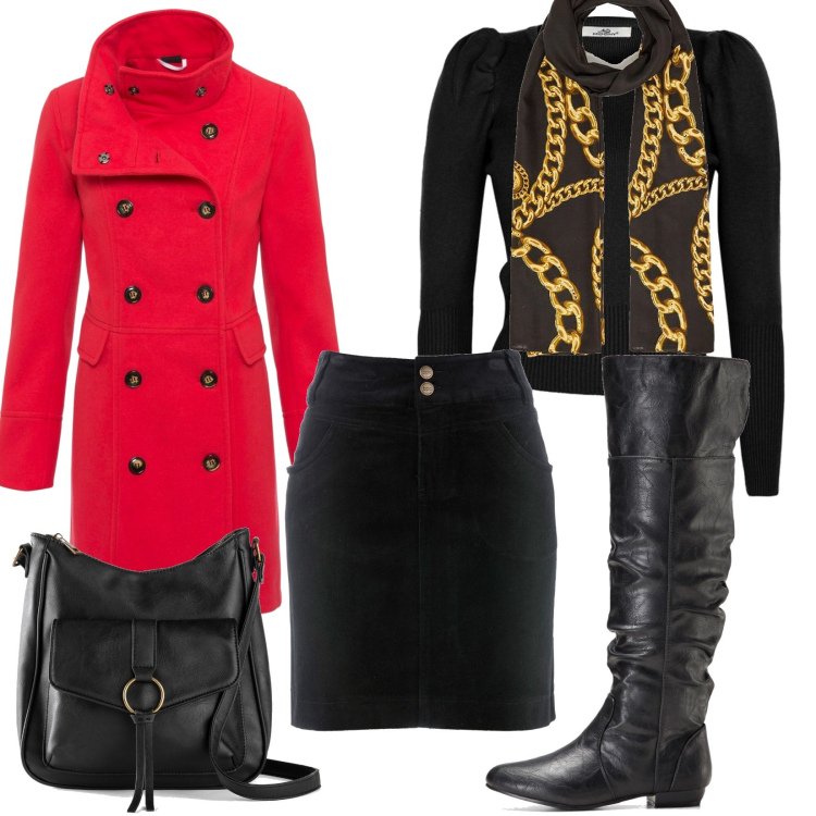 Outfit donna - Super bionda. Abbinamento con gonne lunghe, stivali sopra il ginocchio, cappotti, borse a tracolla, pullovers, stole.