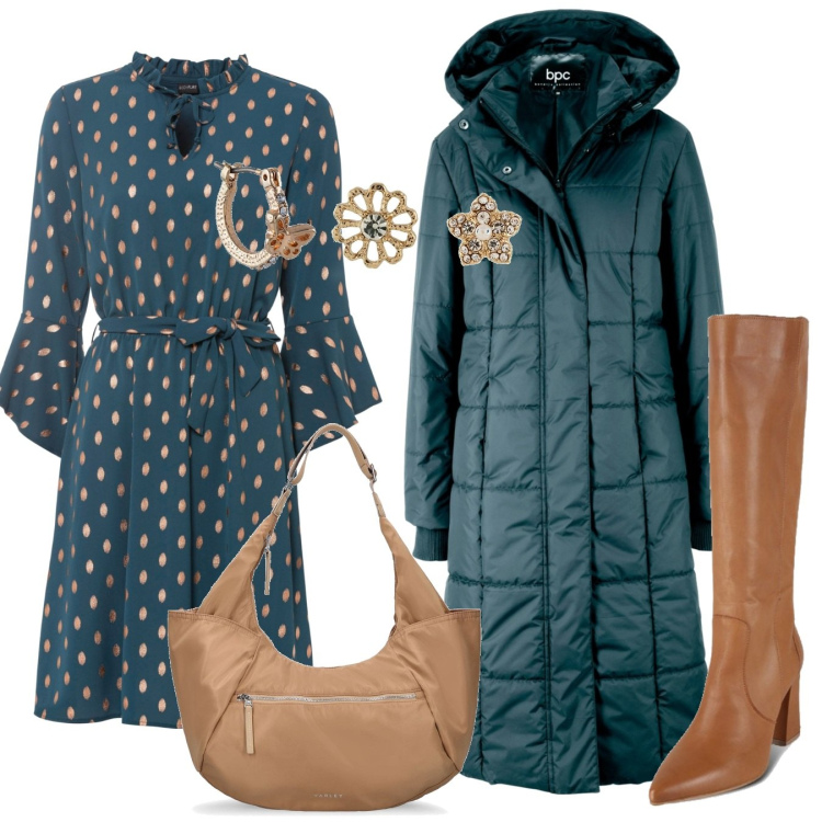 Outfit donna - I colori giusti per i capelli rossi. Stile Casual per Ufficio. Abbinamento con blazer, vestiti, stivali, orecchini, borse a spalla.
