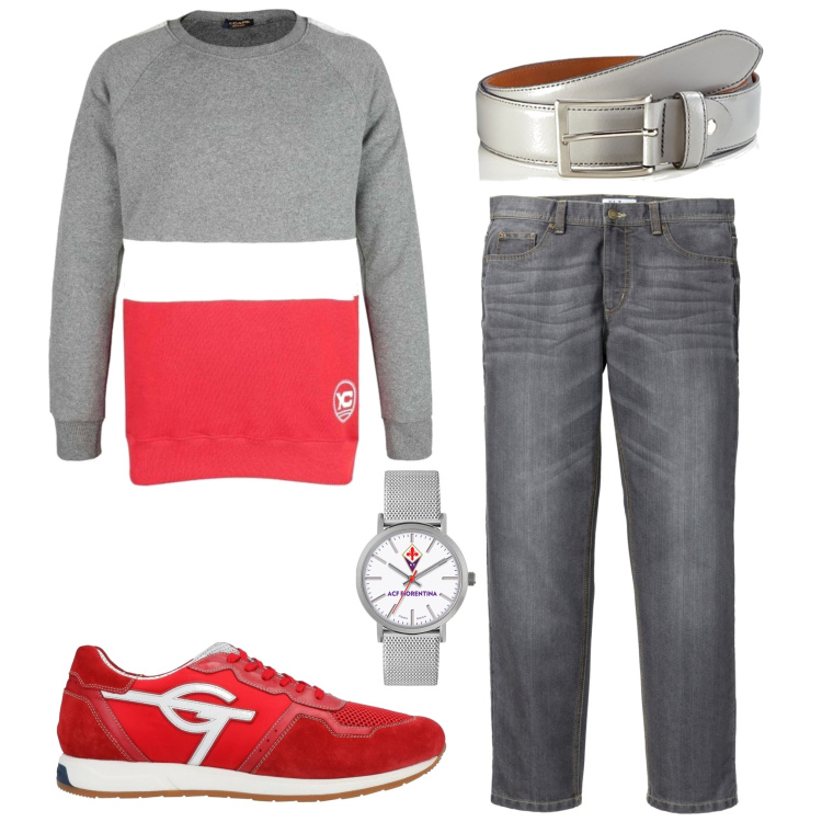Outfit uomo - Auguri. Stile Urban per Tutti i giorni. Abbinamento con jeans dritti, sneakers, felpe, orologi, cinture.