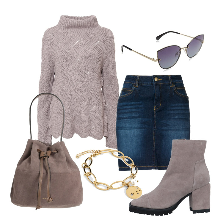 Outfit donna - Ghost outfitter - la mini in jeans. Stile Casual per Tutti i giorni. Abbinamento con gonne, maglieria, braccialetti, stivaletti, borse a mano, occhiali da sole.