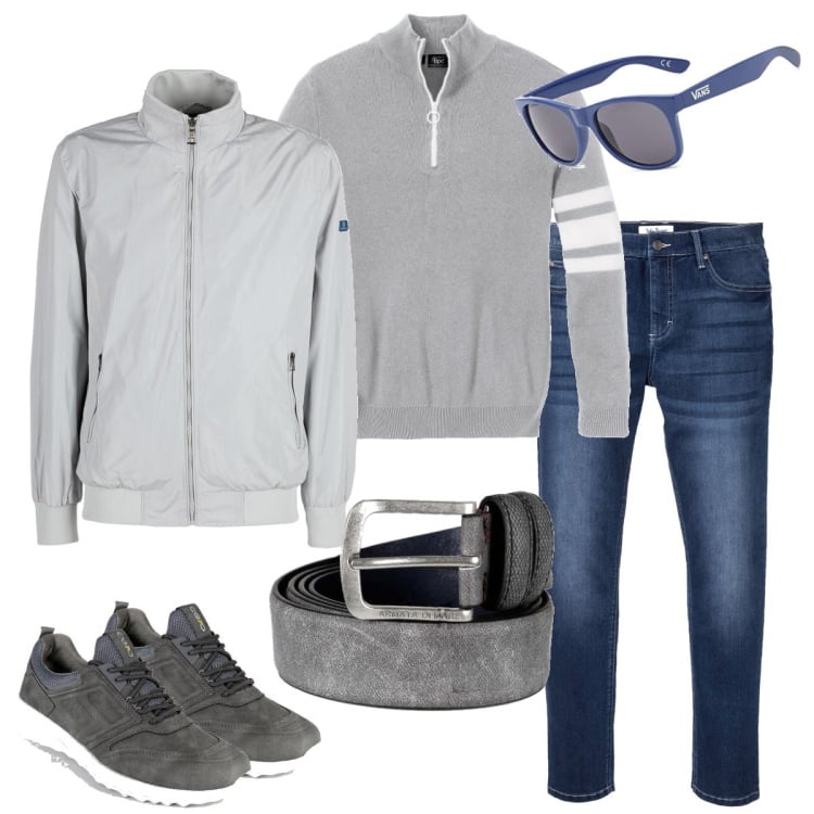 Outfit uomo - Stringata casual. Stile Casual per Tutti i giorni. Abbinamento con t-shirt sportive, jeans slim fit, giacche, sneakers, cinture, occhiali da sole.