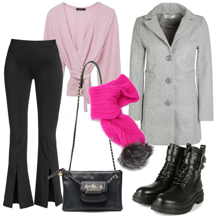 Outfit donna - Spacchi&pon pon. Stile Casual per Tutti i giorni. Abbinamento con anfibi, pantaloni, cappotti, cardigans, sciarpe, pochette.