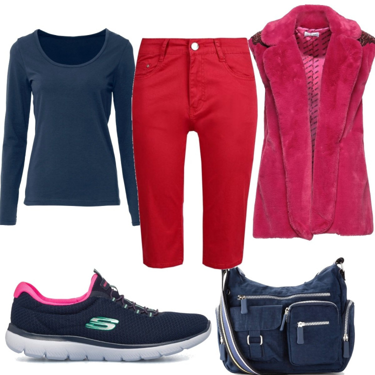 Outfit donna - PittaRosso saldi invernali trendy. Stile Trendy per Tutti i giorni. Abbinamento con borse a tracolla, t-shirt sportive, cappotti, pantaloni capri, sneakers.