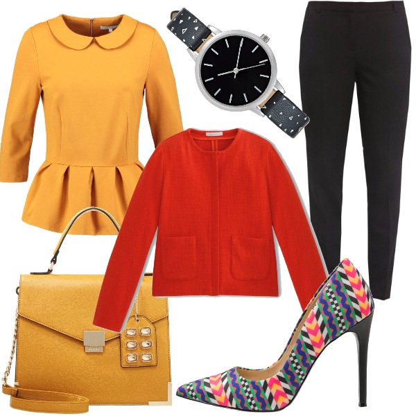 Outfit donna - Calore al freddo. Stile Trendy per Ufficio.