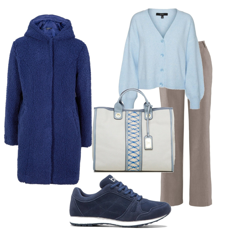 Outfit donna - Total look #1502236. Stile Basic per Tutti i giorni. Abbinamento con pantaloni, blazer, sneakers, borse a mano, cardigans.