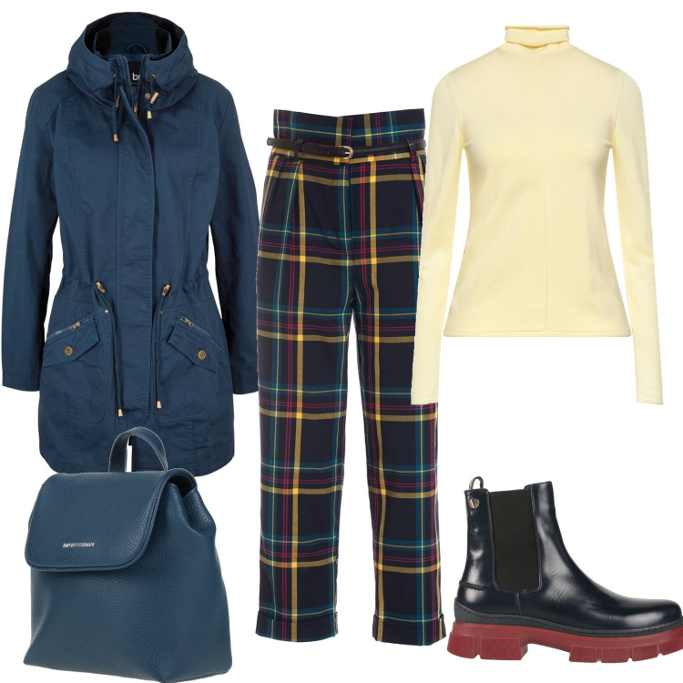 Outfit donna - Pantaloni must have. Stile Basic per Tutti i giorni. Abbinamento con parka, zaini, stivaletti, maglieria, pantaloni.