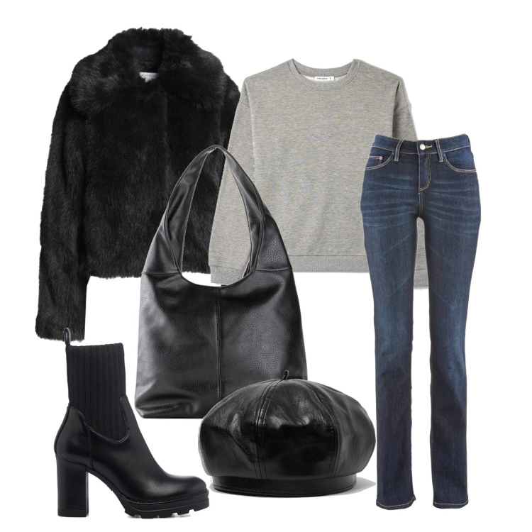 Outfit donna - Ghost outfitter - semplicemente. Stile Basic per Tutti i giorni. Abbinamento con jeans dritti, borse a spalla, cappotti, felpe, cappelli con visiera, stivaletti.