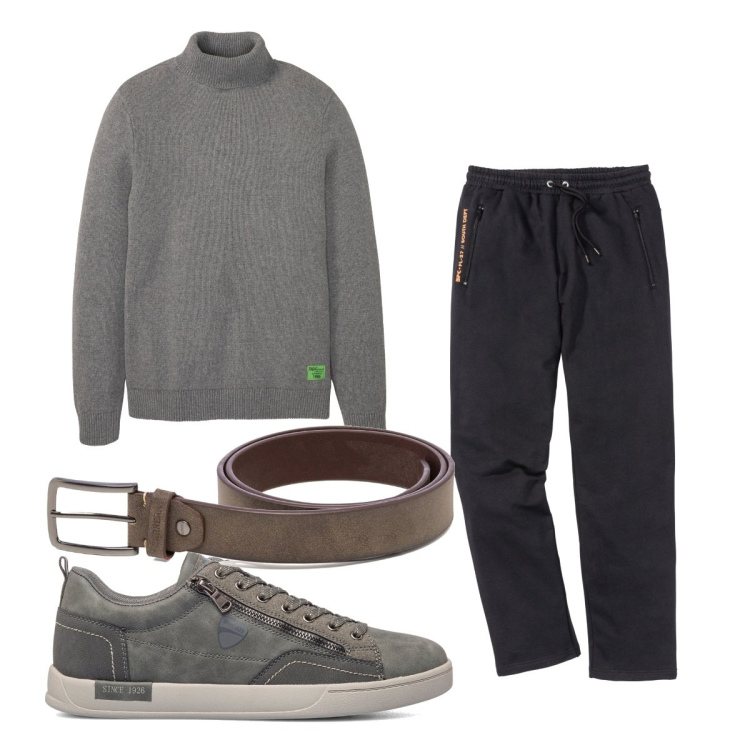 Outfit uomo - Total look #1511643. Stile Casual per Tutti i giorni. Abbinamento con pantaloni, maglieria, sneakers, cinture.
