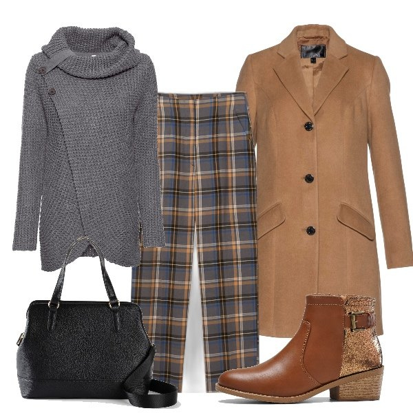 Outfit donna - Ho dimenticato la password..... Stile Casual chic per Tutti i giorni. Abbinamento con maglieria, cappotti, stivaletti, borse a mano, pantaloni capri.