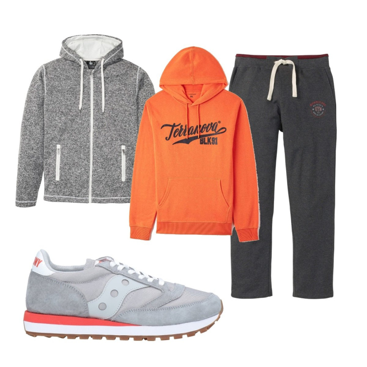 Outfit uomo - Casual #1562. Stile Casual per Tutti i giorni. Abbinamento con pantaloni, giacche, sneakers, felpe con cappuccio.