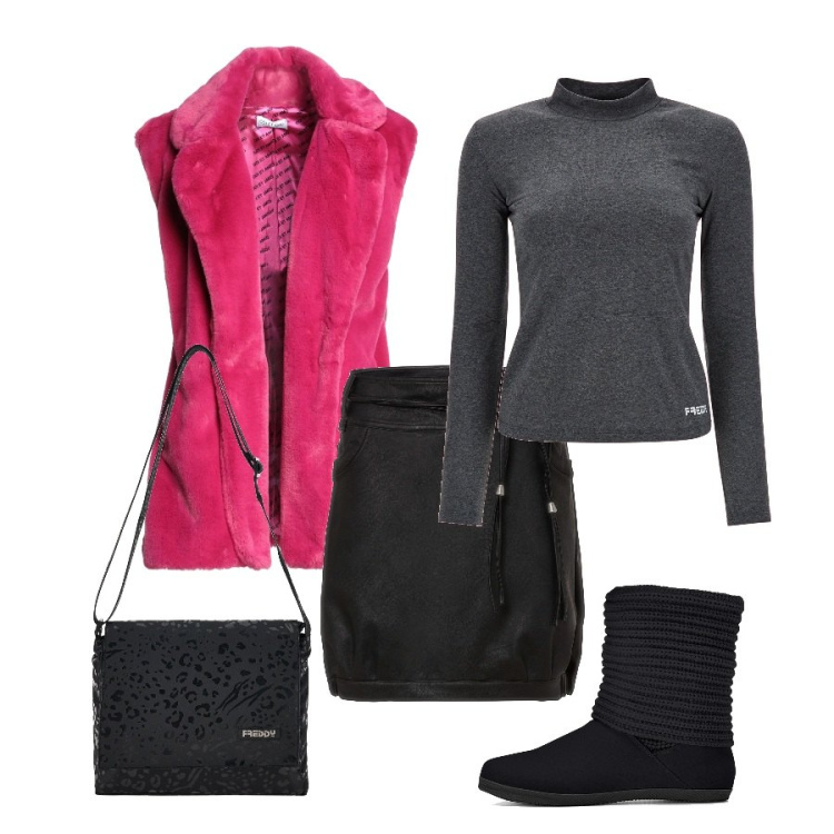 Outfit donna - Un teddy coat molto caldo. Stile Casual chic per Tutti i giorni. Abbinamento con stivali, gonne, cappotti, maglieria, borse a tracolla.
