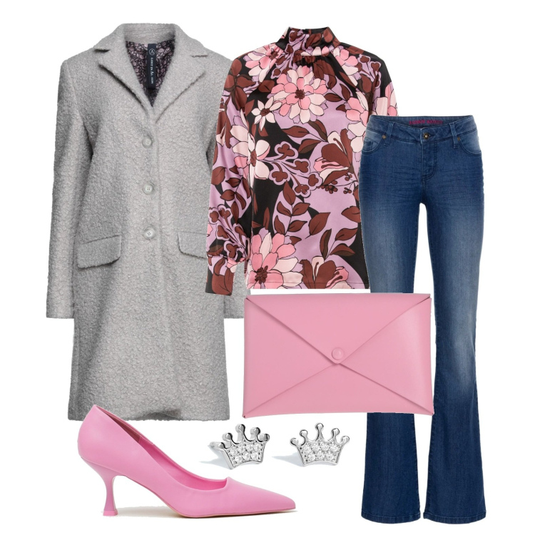 Outfit donna - Ghost outfitter - scarpe di tendenza. Stile Trendy per Tutti i giorni. Abbinamento con jeans bootcut, camicie, cappotti, borse a mano, orecchini, décolleté.