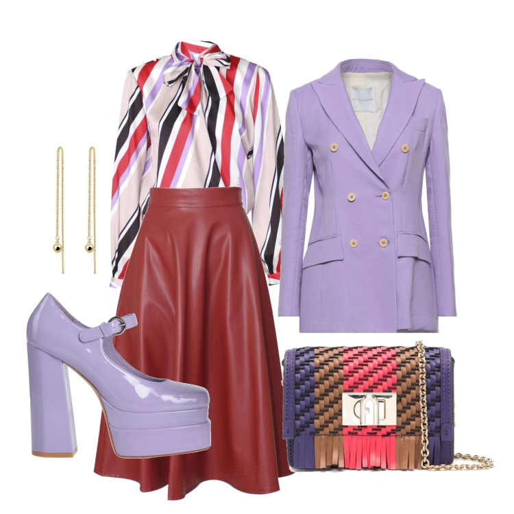 Outfit donna - Ghost outfitter - deve piacere ..... Stile Trendy per Tutti i giorni. Abbinamento con décolleté, blazer, borse a tracolla, gonne lunghe, bluse, orecchini.