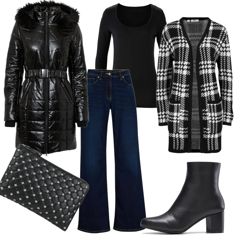 Outfit donna - Freddo si ma con stile. Stile Casual per Tutti i giorni. Abbinamento con jeans, t-shirt sportive, cardigans, giacche, stivaletti, borse a mano.