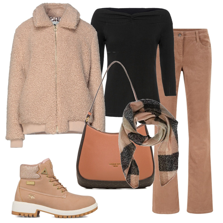 Outfit donna - La maglia nera. Stile Basic per Tutti i giorni. Abbinamento con pantaloni, maglieria, cappotti, stivaletti, borse a spalla, sciarpe.