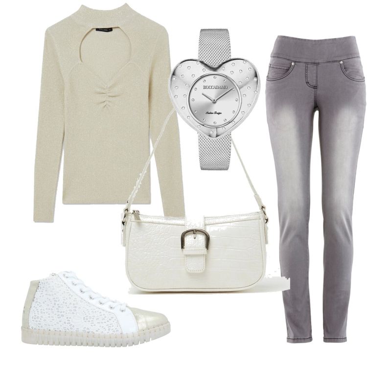 Outfit donna - La maglia coat. Stile Basic per Tutti i giorni. Abbinamento con jeans slim fit, sneakers, orologi, maglieria, borse a spalla.