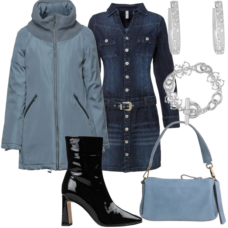 Outfit donna - Bracciale Guess. Stile Casual per Tutti i giorni. Abbinamento con vestiti, cappotti, borse a spalla, stivaletti, braccialetti, orecchini.