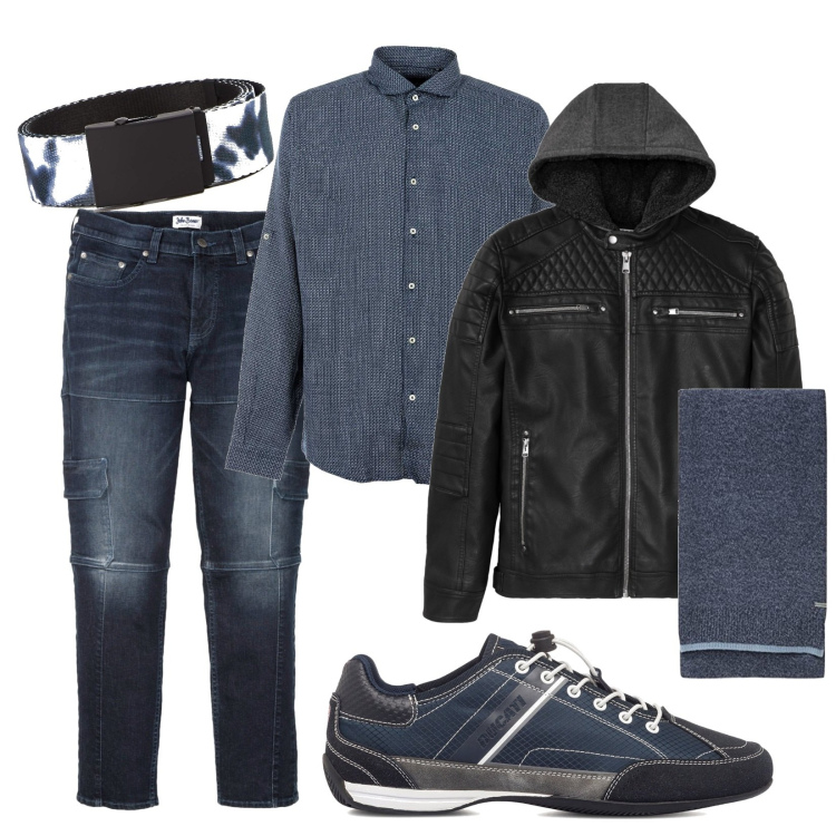 Outfit uomo - Be comfortable. Stile Casual per Tutti i giorni. Abbinamento con jeans slim fit, giacche, cinture, camicie, sneakers, sciarpe.