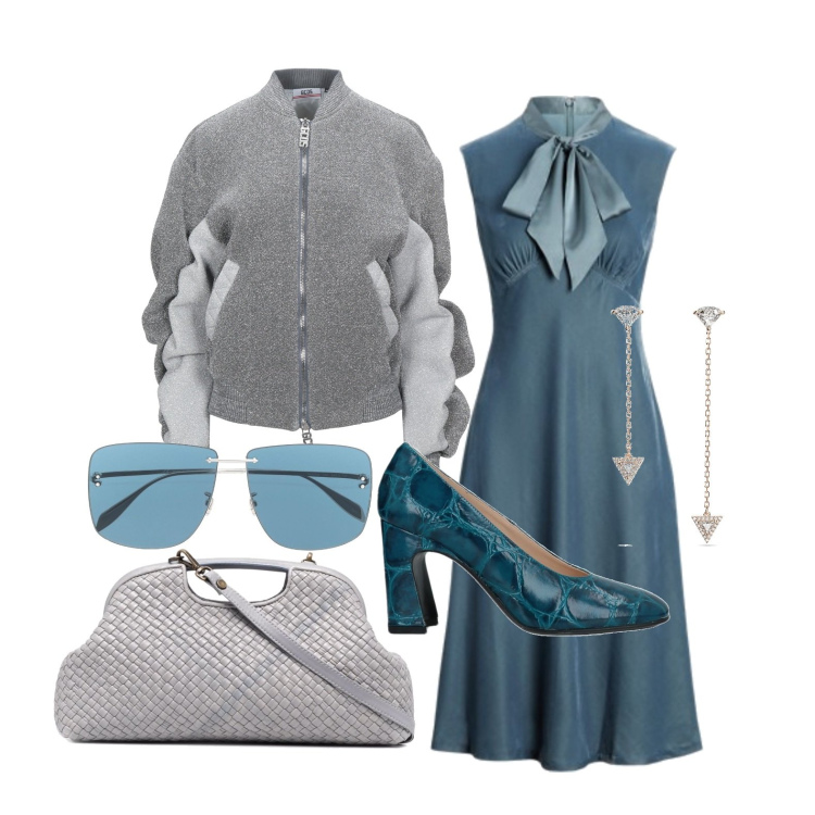 Outfit donna - Ghost outfitter - mix perfetto. Stile Casual chic per Tutti i giorni. Abbinamento con décolleté, giacche, orecchini, occhiali da sole, clutch, vestiti.